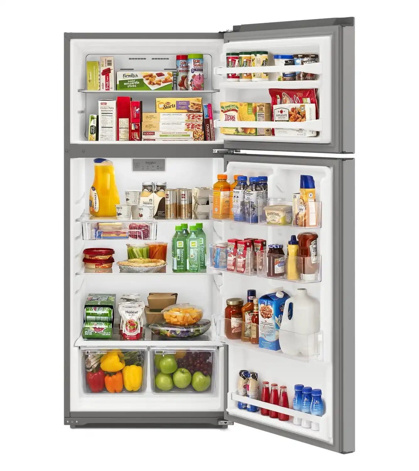 Whirlpool WRTX5328PM Stainless Steel Top-Freezer Refrigerator 28-inch 16.3 cu. ft.
