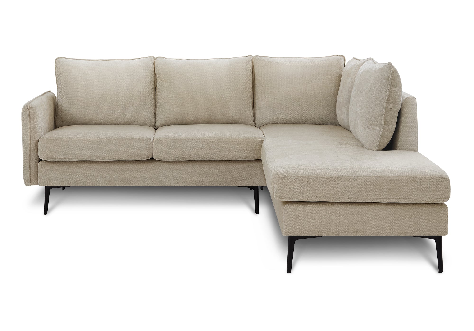 SOFA D'ANGLE - ACC AU BRAS GAUCHE - TISSU BEIGE #COACH-4 :8K15C04