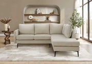 SOFA D'ANGLE - ACC AU BRAS GAUCHE - TISSU BEIGE #COACH-4 :8K15C04