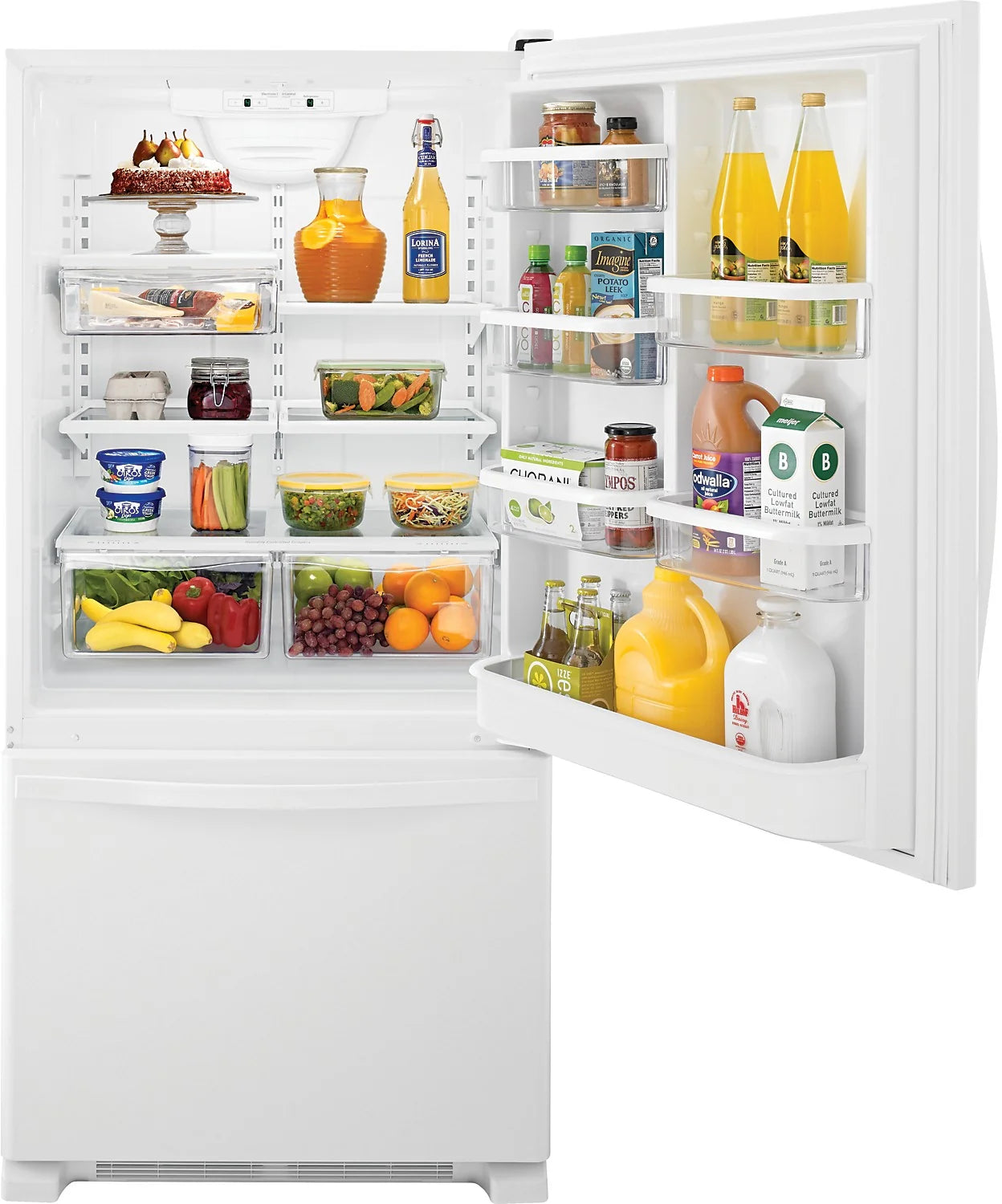 Réfrigérateur Whirlpool 19 pi³ Congélateur bas 30 po Blanc