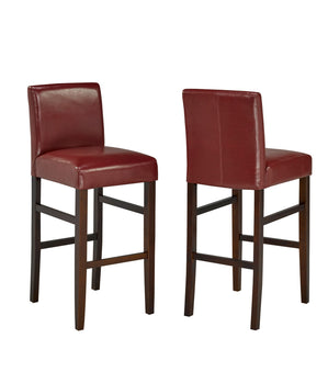 TABOURET DE BAR PU ROUGE 29' (TABOURET DE BAR ENSEMBLE DE 2) ( Meuble Mtl )