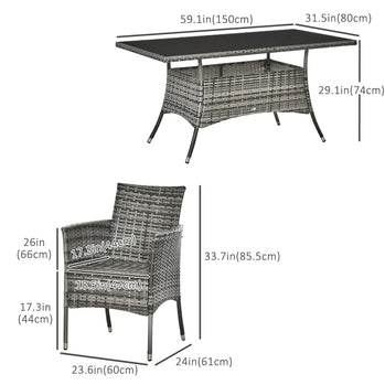 Ensemble de salle à manger de jardin avec coussins