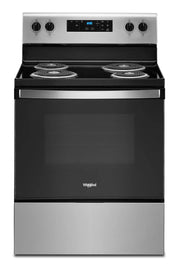 Cuisinière électrique autonettoyante en acier inoxydable Whirlpool de 30 po et 4,8 pi³ YWFC315S0JS