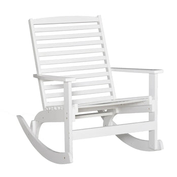 Chaise à bascule antidérapante pour balcon, jardin, terrasse, bambou blanc