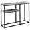 TABLE D'APPOINT - 42"L / CONSOLE D'ENTREE METAL GRIS / NOIR 