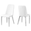 CHAISE DE SALLE A MANGER - 2PCS / 37"H / SIMILI-CUIR BLANC / CHROME 