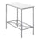 TABLE D'APPOINT - 22"H / BLANC / METAL ARGENT 