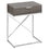 TABLE D'APPOINT - 24"H / FONCE TAUPE / METAL CHROME 