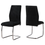 CHAISE DE SALLE A MANGER - 2PCS / 39"H / VELOURS NOIR / CHROME 