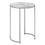 TABLE D'APPOINT - 24"H / ASPECT MARBRE BLANC / METAL ARGENT 