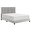 Lit queen 60" Jedd en tissu gris clair