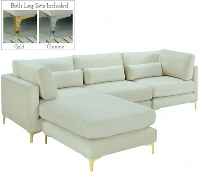 Sectionnel modulaire modulaire en velours Julia