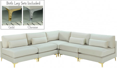 Sectionnel modulaire en velours Julia