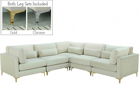 Sectionnel modulaire en velours Julia