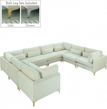 Sectionnel modulaire en velours Julia