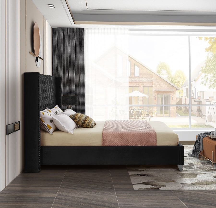 Lit en velours Aiden