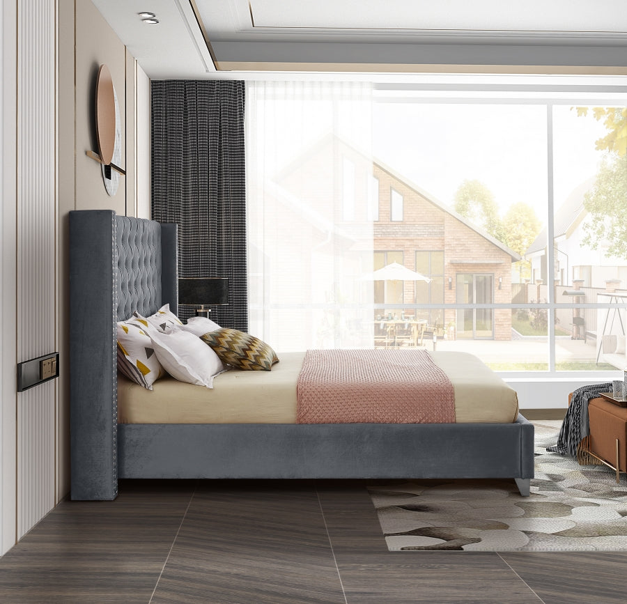 Lit en velours Aiden