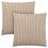 COUSSIN - 18"X 18" / POIS ABSTRAIT PÂLE / TAUPE FONCÉ / 2PCS 