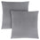 COUSSIN - 18"X 18" / VELOURS DIAMANT ARGENT / 2PCS 