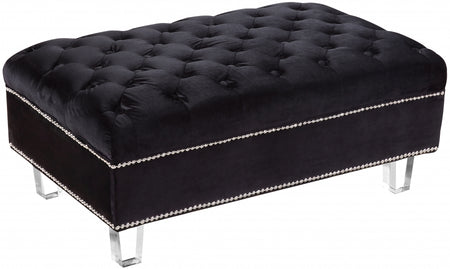 Pouf en velours Lucas