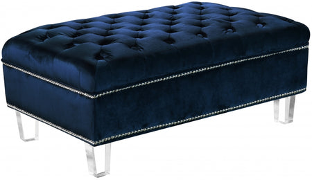 Pouf en velours Lucas