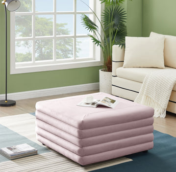 Pouf en velours Lorenzo | Café