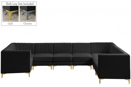 Sectionnel modulaire en velours Alina