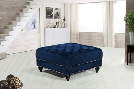 Pouf en velours Sabrina