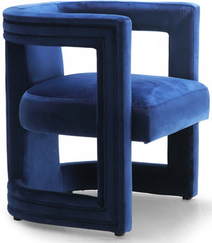 Chaise de salle à manger/d'appoint en velours Blair
