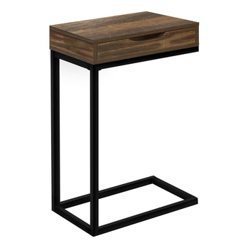 TABLE D'APPOINT - LOOK BRUN / MÉTAL NOIR