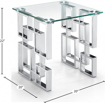 Table de bout chromée Alexis 