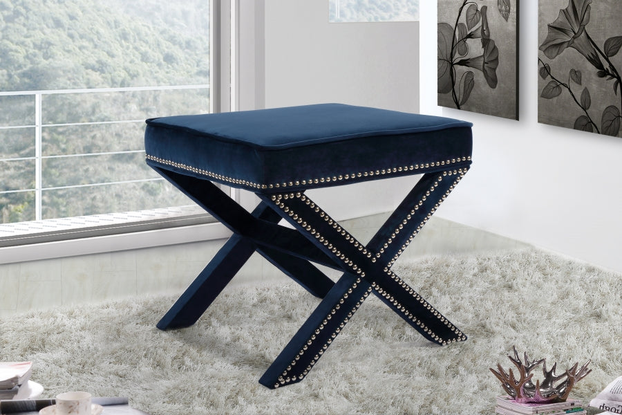 Pouf en velours Nixon | Banc