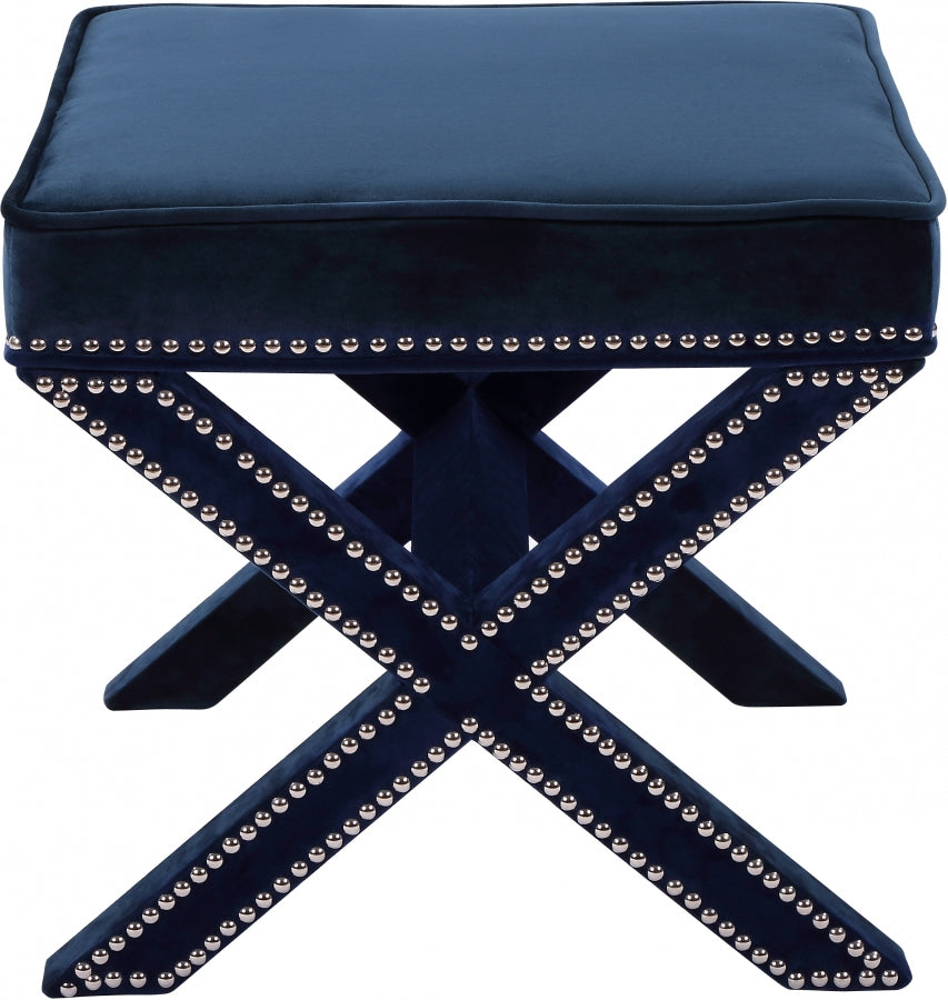 Pouf en velours Nixon | Banc