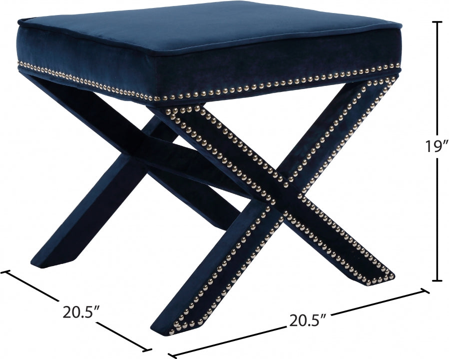 Pouf en velours Nixon | Banc
