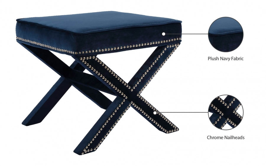 Pouf en velours Nixon | Banc