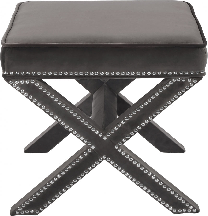 Pouf en velours Nixon | Banc
