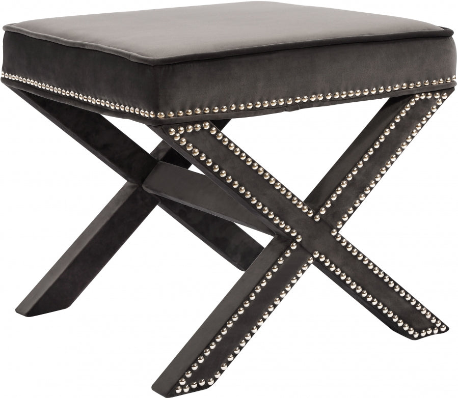 Pouf en velours Nixon | Banc