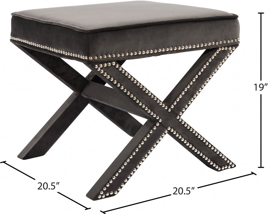 Pouf en velours Nixon | Banc