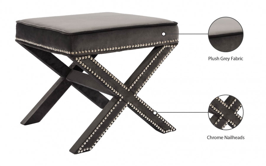 Pouf en velours Nixon | Banc