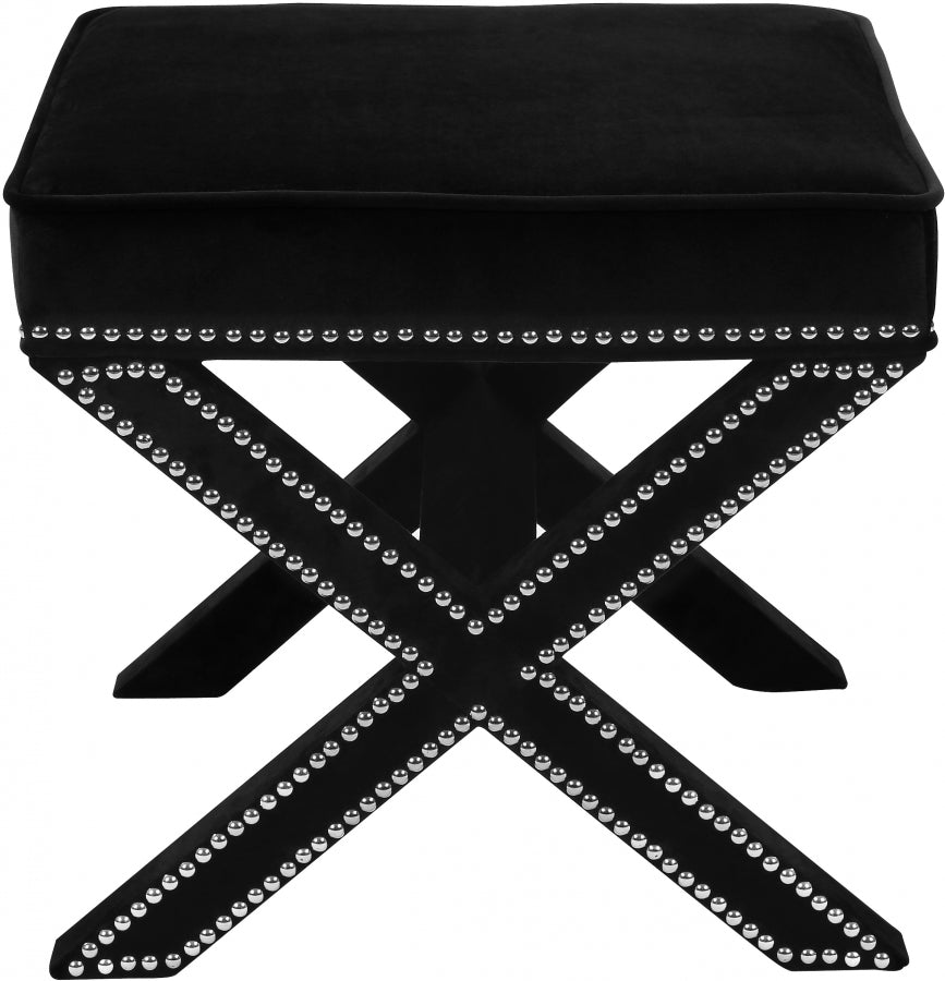 Pouf en velours Nixon | Banc