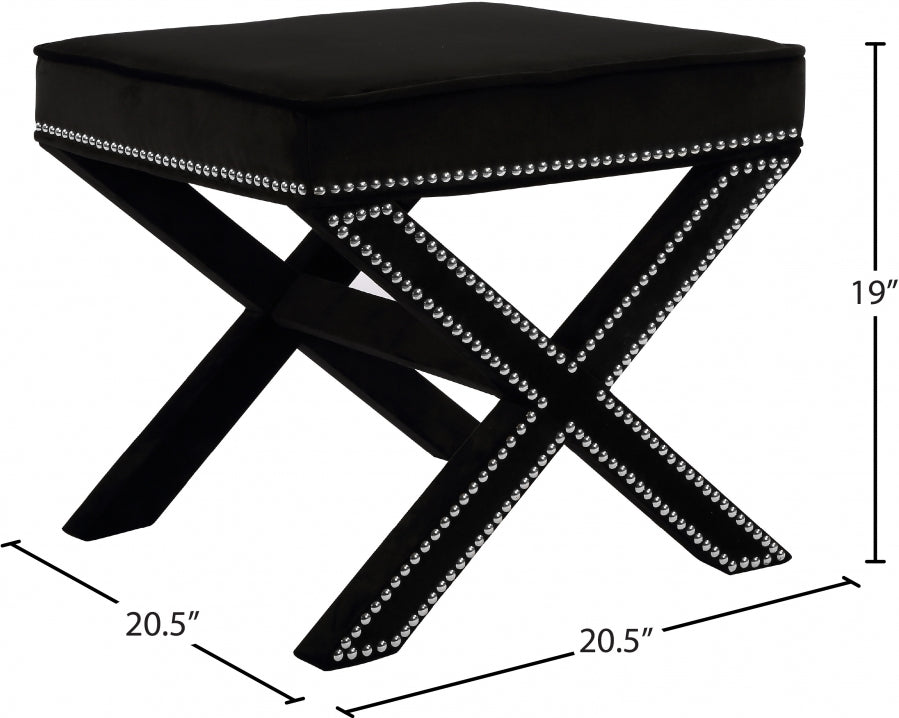 Pouf en velours Nixon | Banc