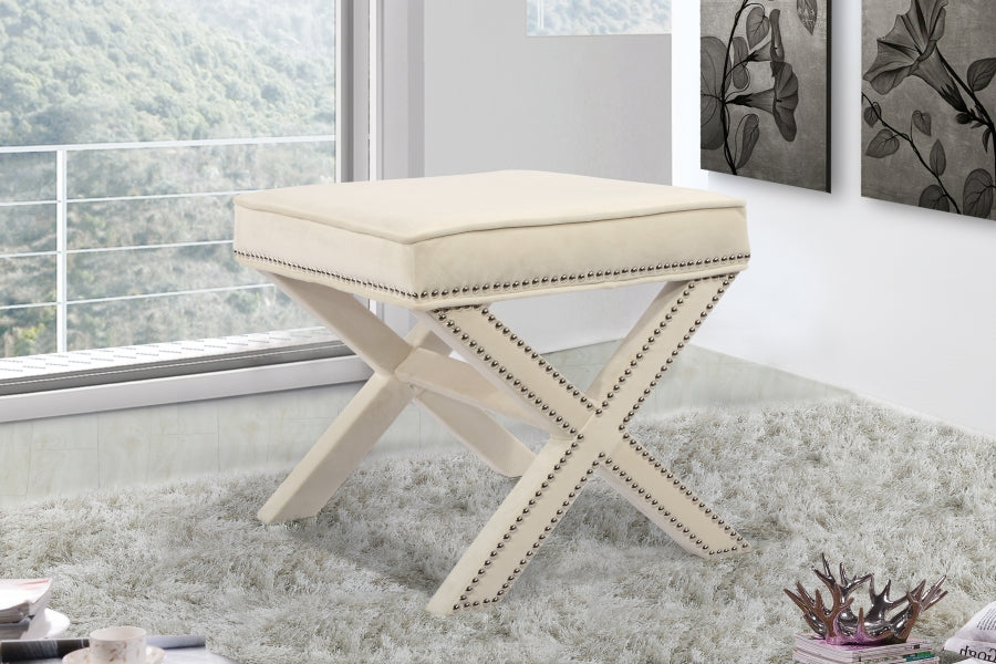 Pouf en velours Nixon | Banc