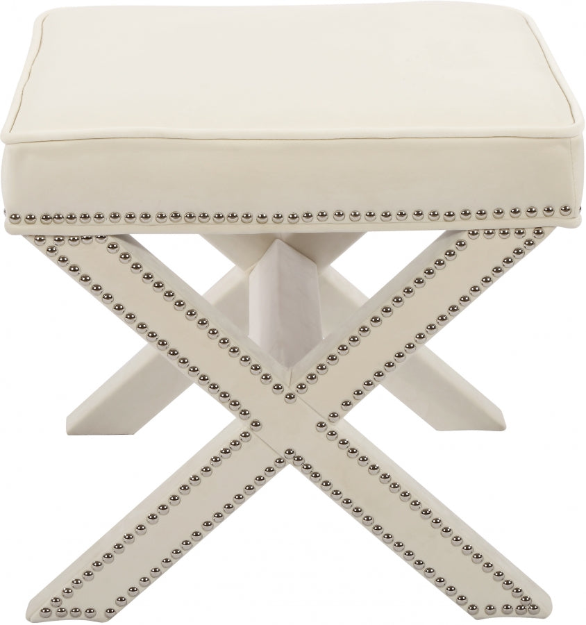 Pouf en velours Nixon | Banc
