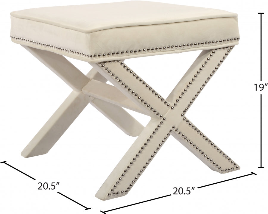Pouf en velours Nixon | Banc