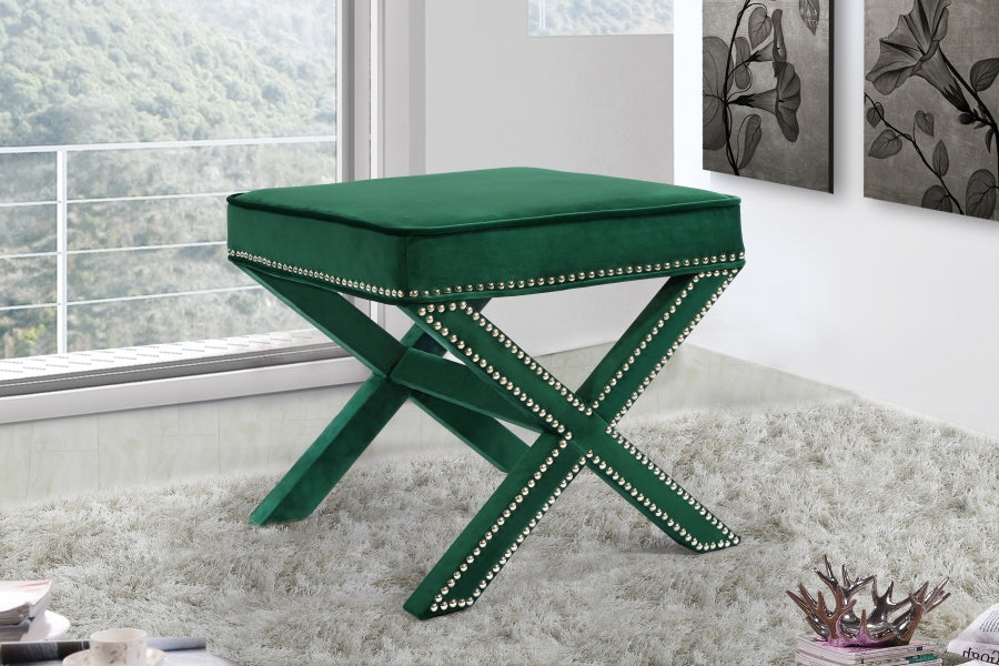 Pouf en velours Nixon | Banc