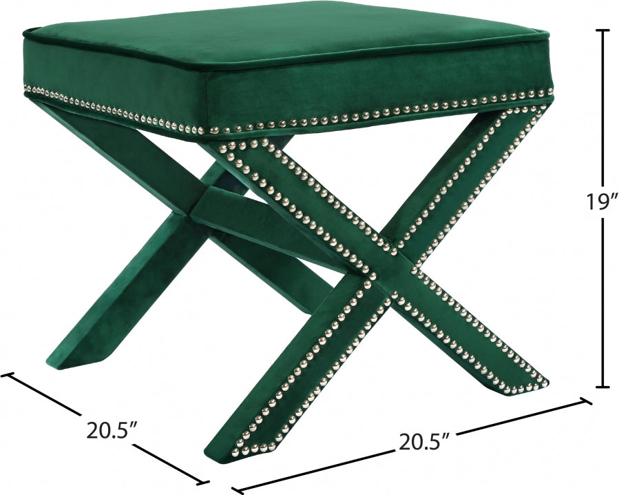 Pouf en velours Nixon | Banc