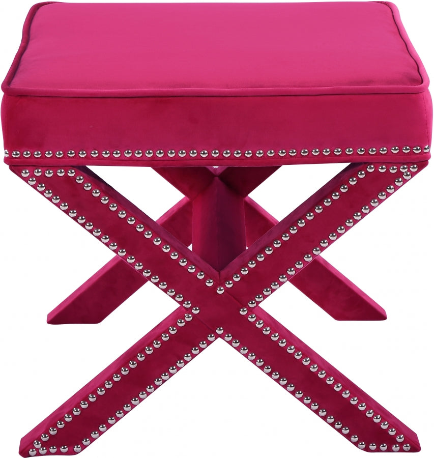 Pouf en velours Nixon | Banc