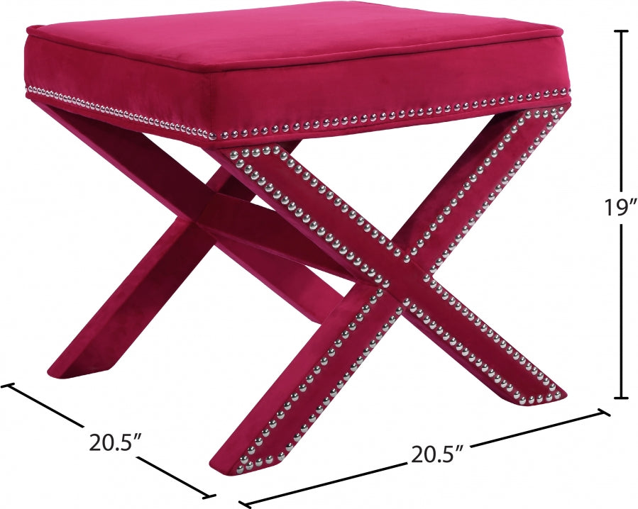 Pouf en velours Nixon | Banc