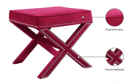 Pouf en velours Nixon | Banc