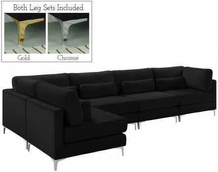 Sectionnel modulaire en velours Julia